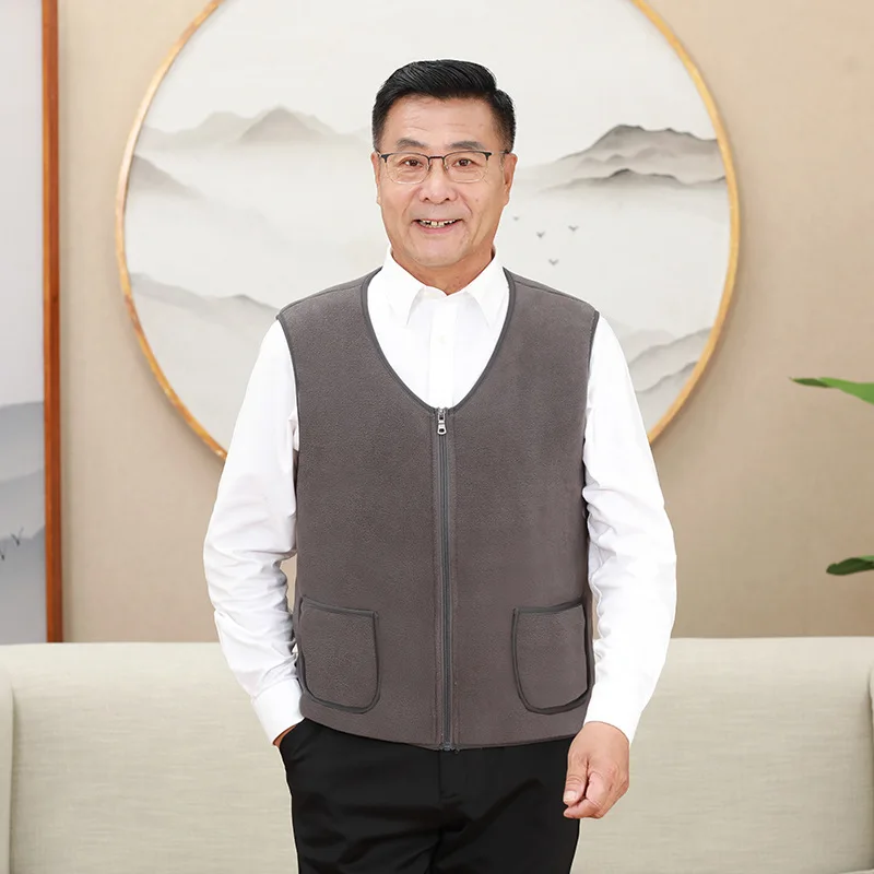 Winter Vest Fleece Sleeveless Cardigan Warm Thickened Waistcoat Zipper Jackets Tank Top Fleece Vests New Superhot Coat