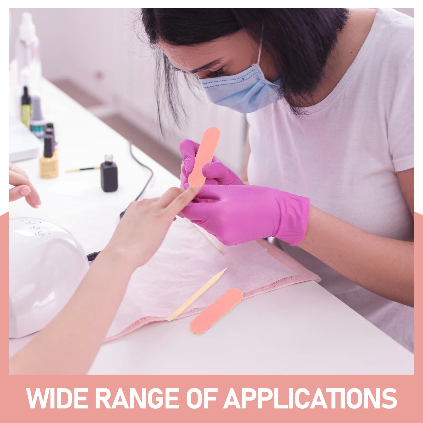 ชุดตะไบเล็บแบบใช้แล้วทิ้ง 50 ชิ้น อุปกรณ์ทำเล็บแบบละเอียด สำหรับเล็บธรรมชาติ ชุดดูแลเล็บพกพา สำหรับเตรียมเล็บเจล