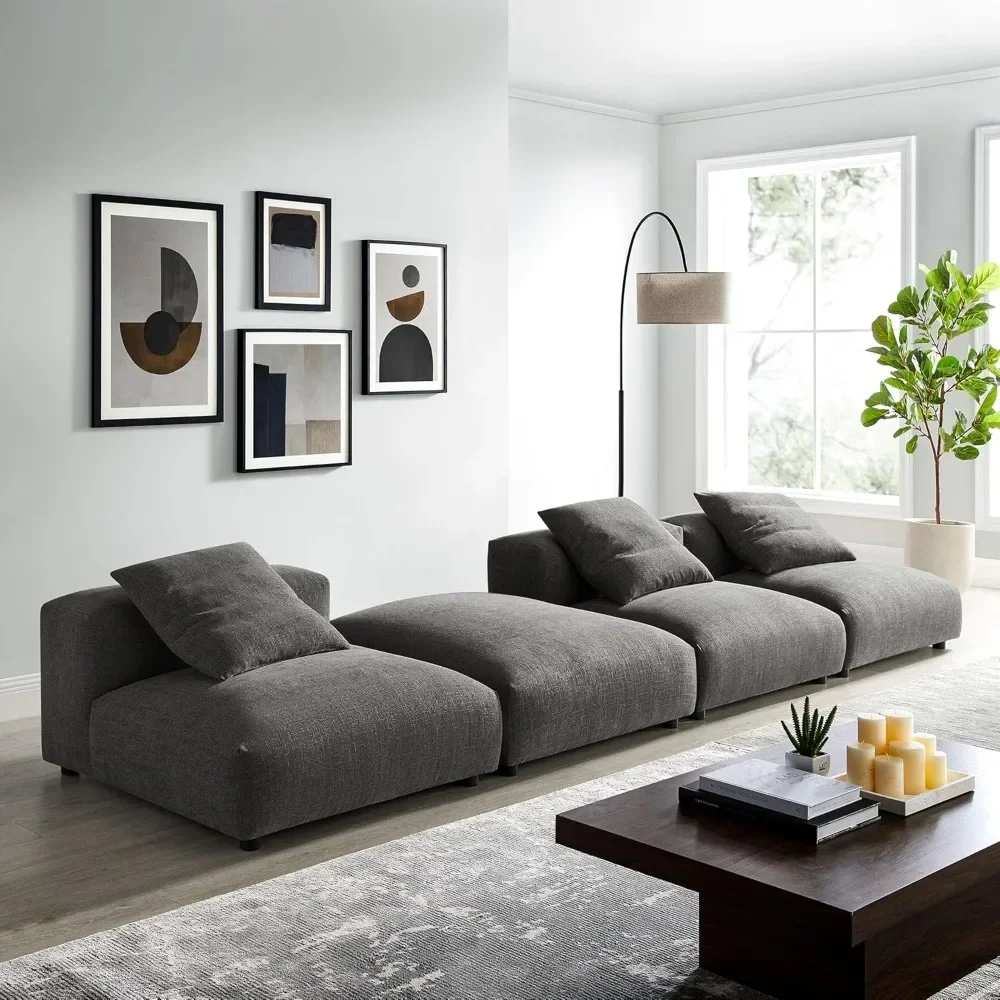 

Modular Sectional Sofa Modern Oversized Cloud Couch with Movable Ottoman Seater Shaped Sofas Comfy Couches for Living Room