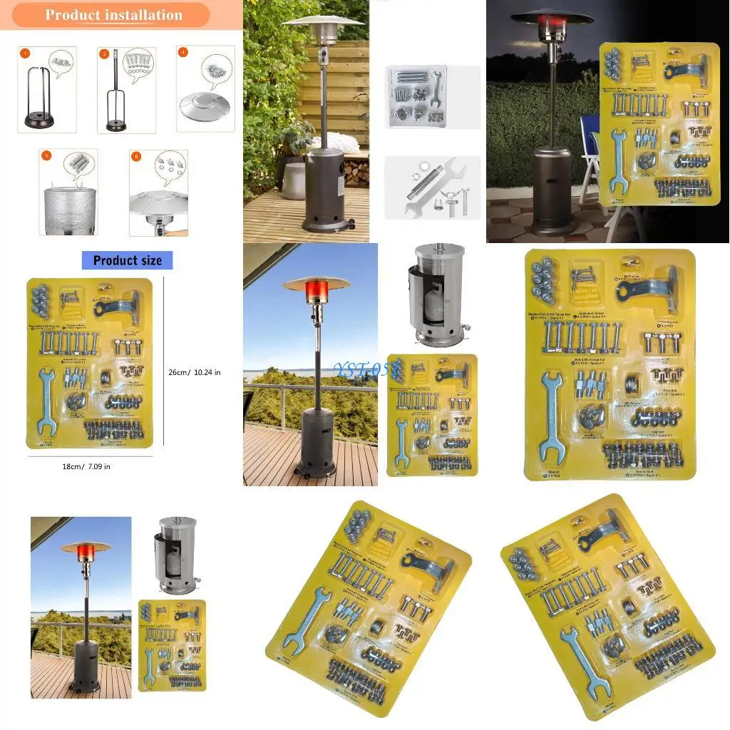 

E15A Patio Heater Ground Fixture Heater Fixed Foot Replacement Part Fixed On Ground Patio Prevent Strong Wind Blowing Down