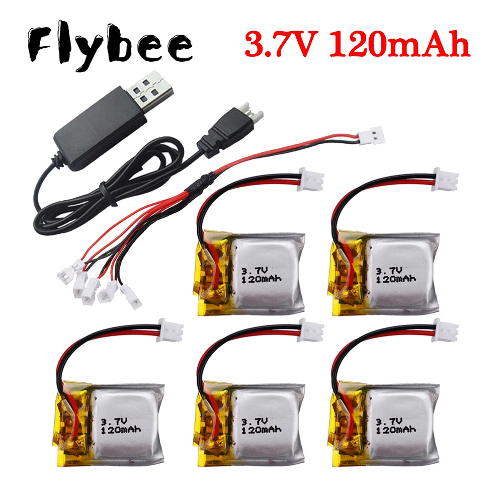 3.7V 120mAh Spare Battery and Charger For Wltoys V272 V282 V292 for Hubsan Q4 H111 Mini RC Quadcopter LI-PO Lipo battery