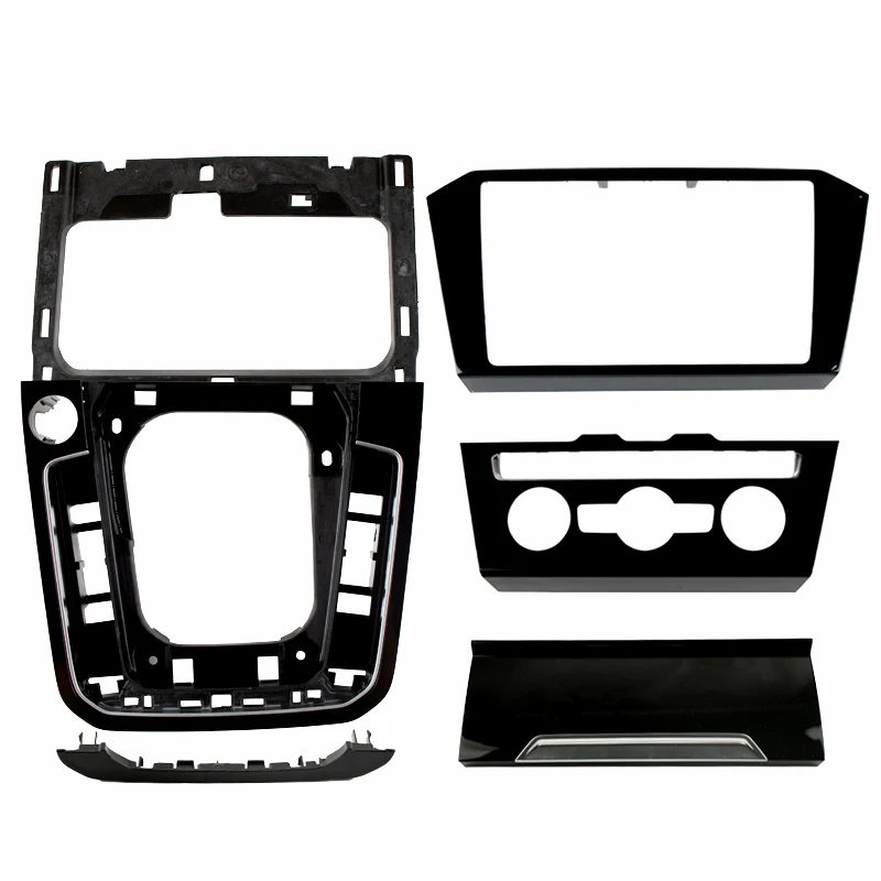 

For VW Passat B8 OEM Radio CD Player Panel Frame Air Conditioning Panel Frame Ashtray Cover Shift Knob Frame Piano Black 8 inch