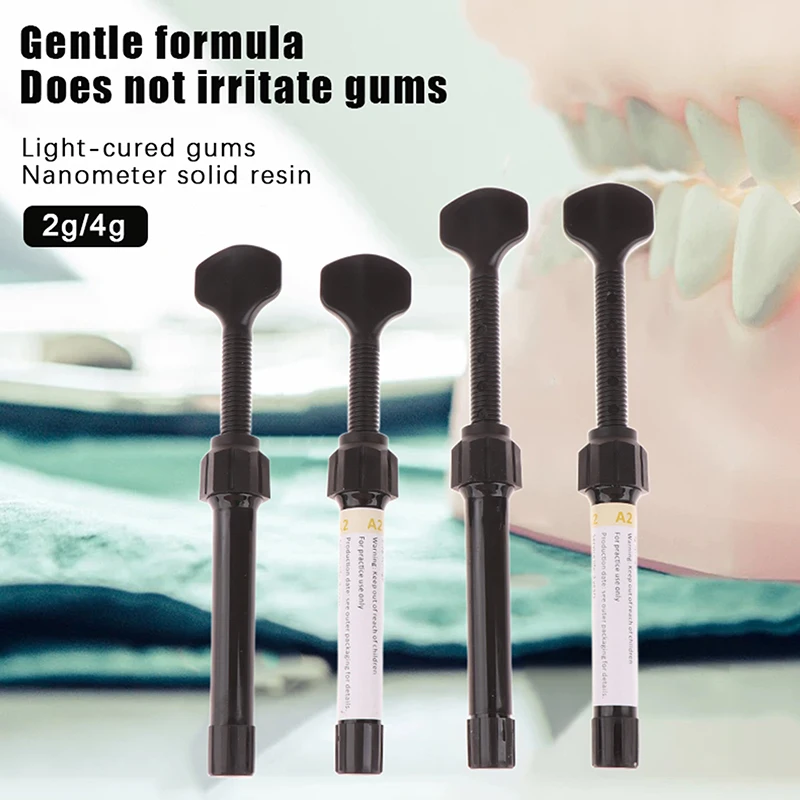 

A2 2.5g/4g Nanometer Solid Resin Material Light-curable Flowable Flow Light Curing Composite Resin Material Oral Filling Tools