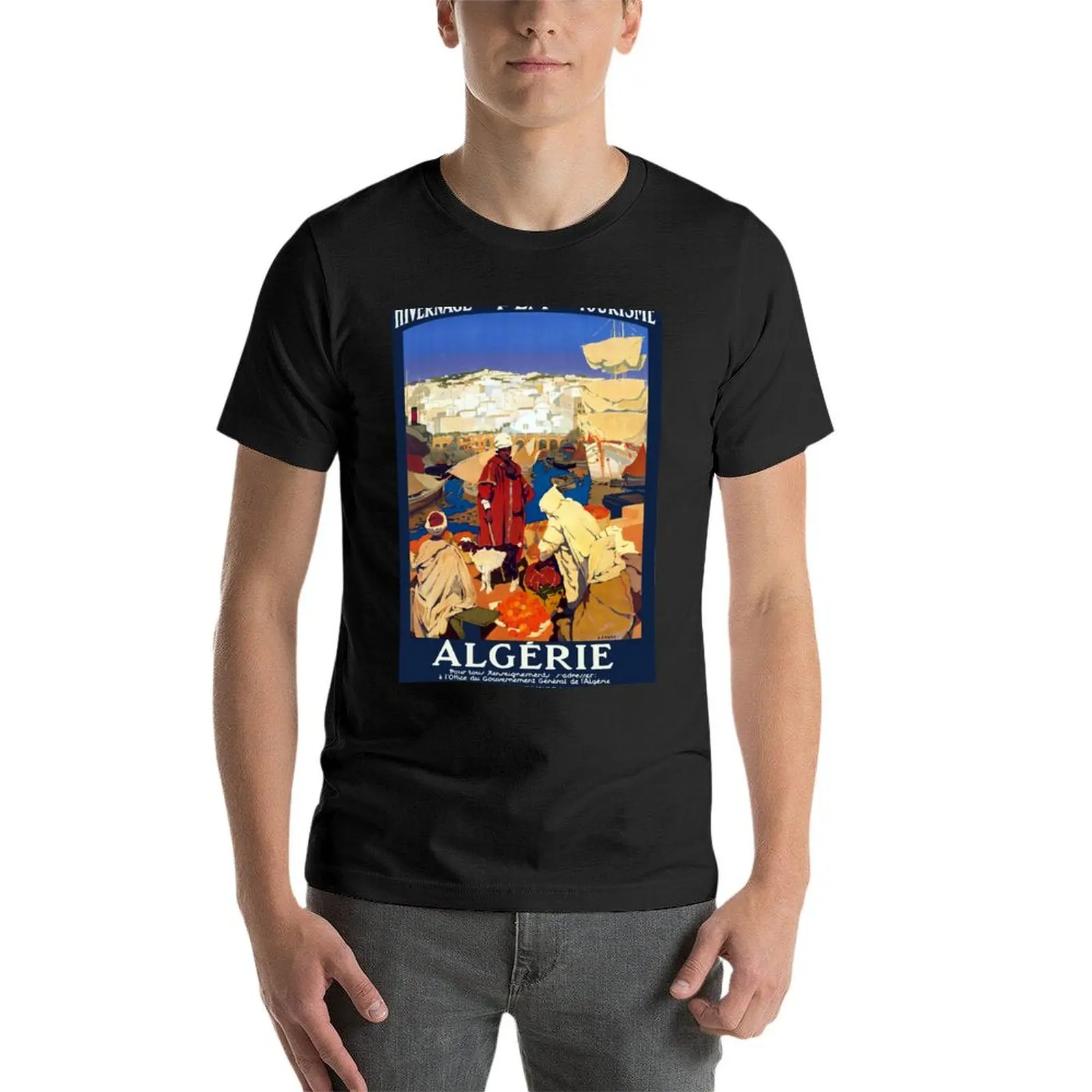 Vintage Algeria Travel T-Shirt tees sublime customs design your own mens graphic t-shirts funny