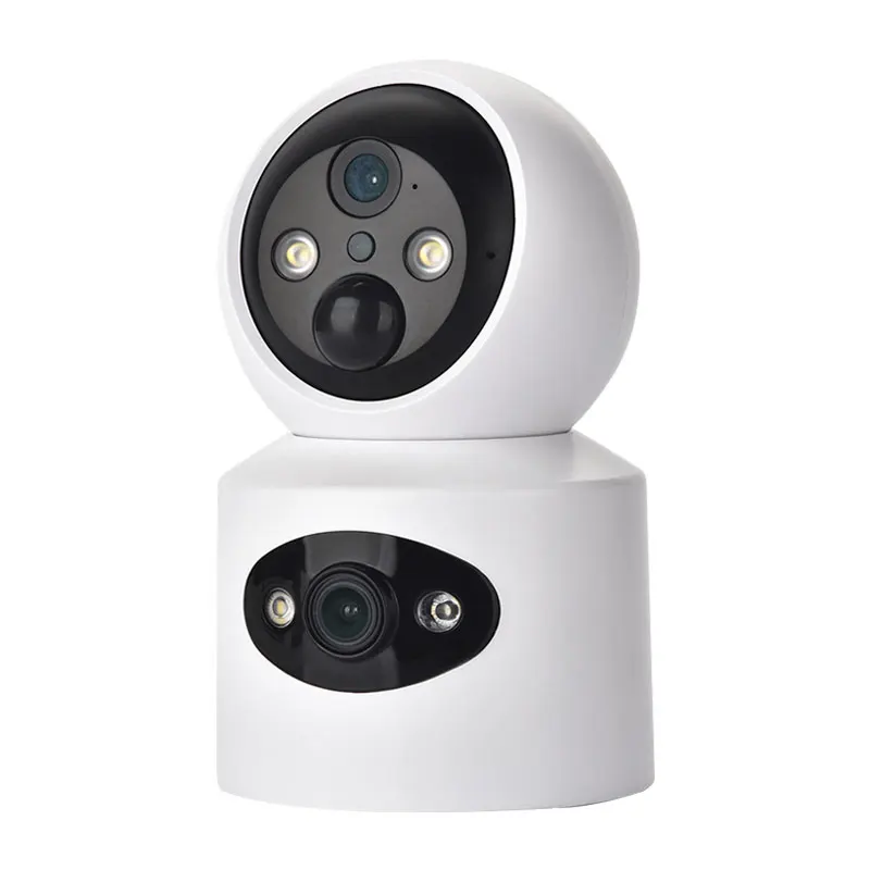 4MP UHD ICsee APP Dual Lens Battery Power PTZ wifi IP Dome Camera Full Color AI Humanoid Detection Security CCTV Baby Monitor