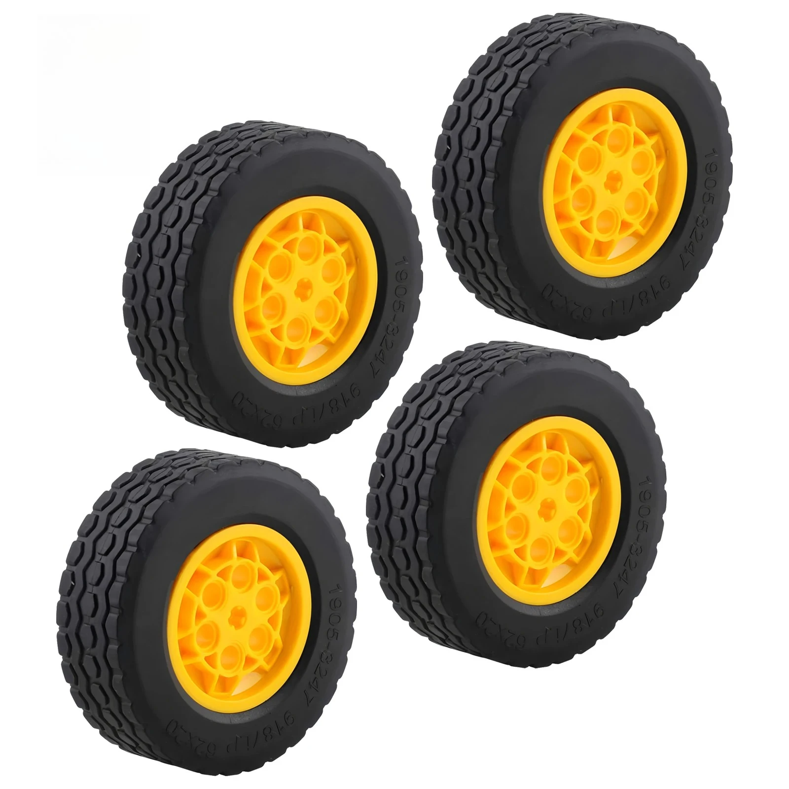MOC Power Function Car Wheels 62x20mm Compatible Models Construction Toy for Building Bricks Enthusiasts