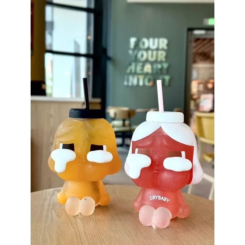 Echte CRYBABY Tear Factory Meets Yourself Series Strobeker Leuke glazen bekerpop Kawaii Anime Action Surprise Verjaardagscadeau