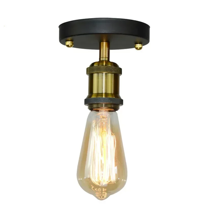 Vintage Simple Copper/Bronze Ceiling Lights Retro Industrial E27 suspended Aisle Corridor Lustres  Lamp Fixture