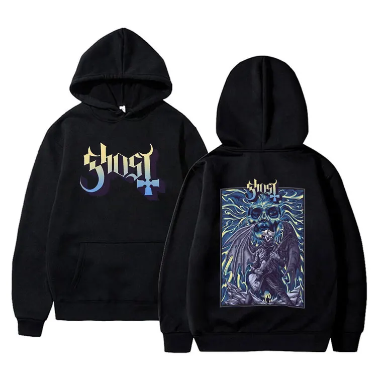 

Best Famous Rock Band Ghost Graphic Hoodie Men Vintage Gothic Punk Metal Sweatshirt Tops Male Casual Oversized Hoodies Pullover