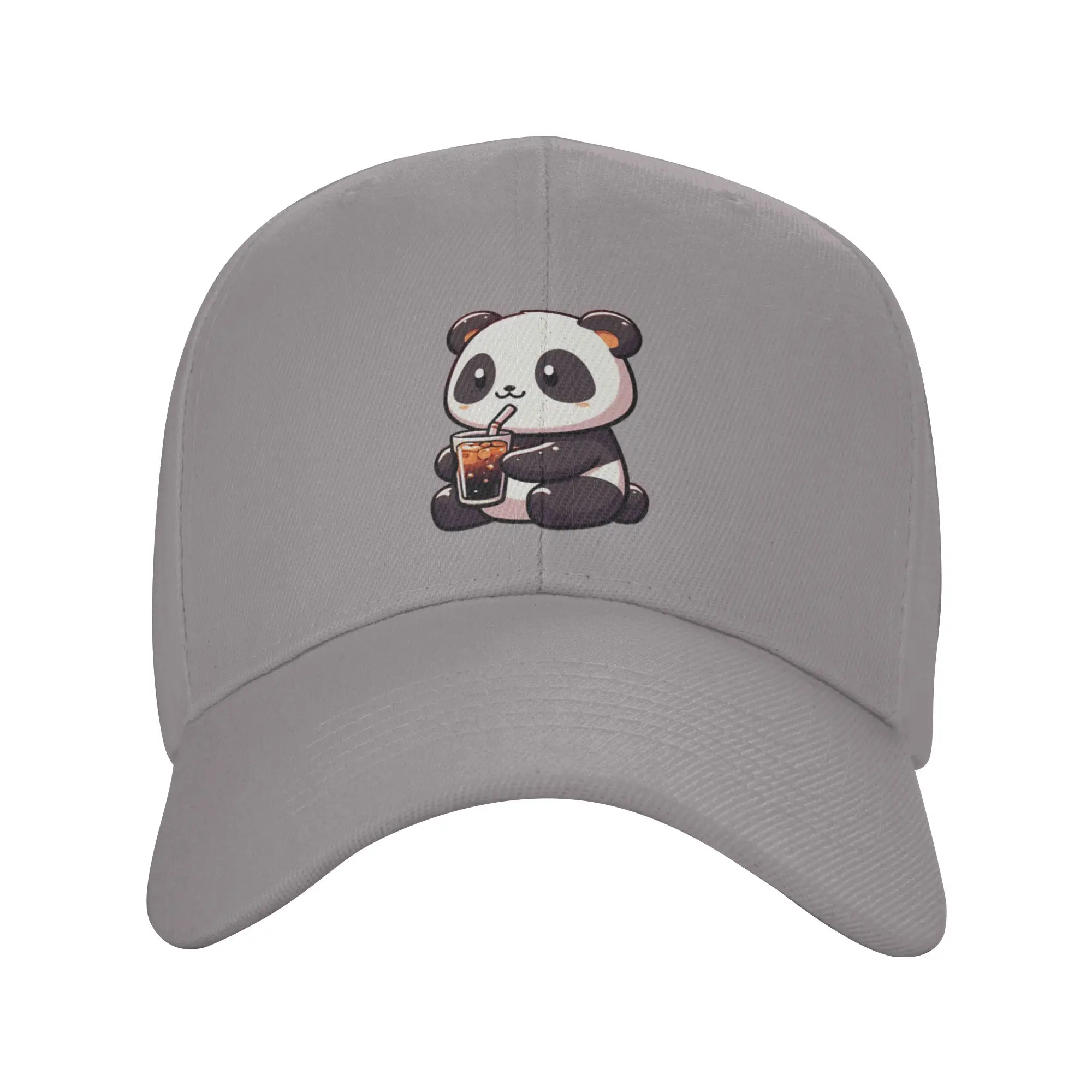 Hot Sale Panda Drinking Coke Soda Baseball Cap  Graphic Visor Cap  Travel Sightseeing Visor Cap