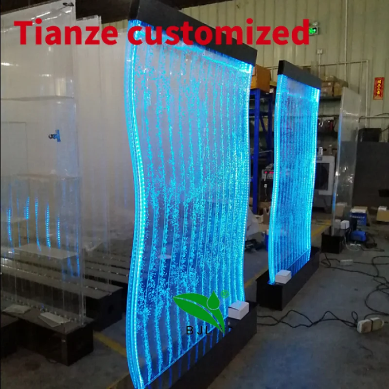 (Customized) S shape led aquarium home decoration indoor water bubble wall