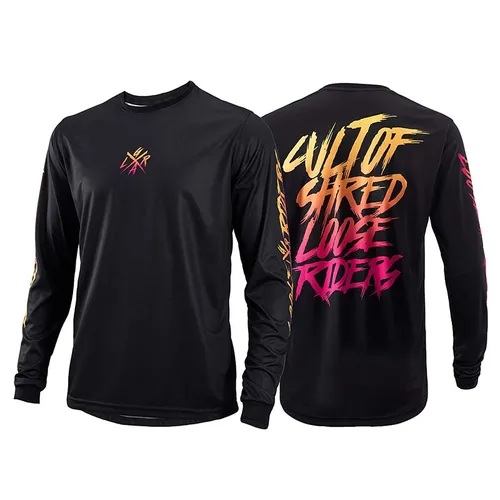 Camiseta LRGA para hombre, camiseta para montar en bicicleta de montaña, chaleco para descenso BMX, ropa transpirable para Motocross Mx Enduro