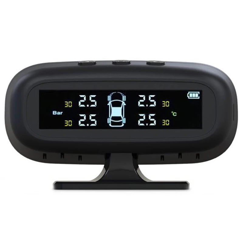 

Original Solar Tpms Car Tire Pressure Alarm Monitor System Display Intelligent Temperature Warning Fuel Save With 4 Sensors Tpms