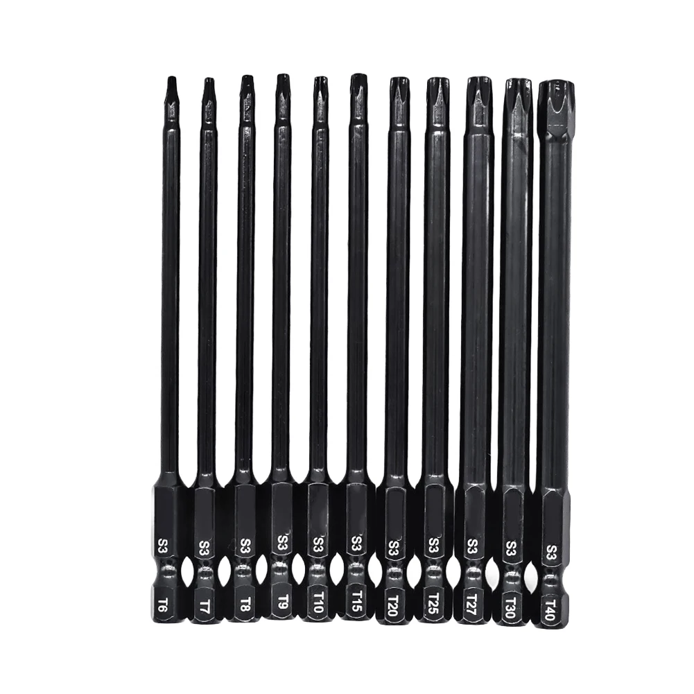 

11pcs Magnetic Screwdriver Drill Bit Set Anti-Slip Electric Screwdriver 1/4" Hex Shank Tamper Proof Screw Driver Bit Hand Tools