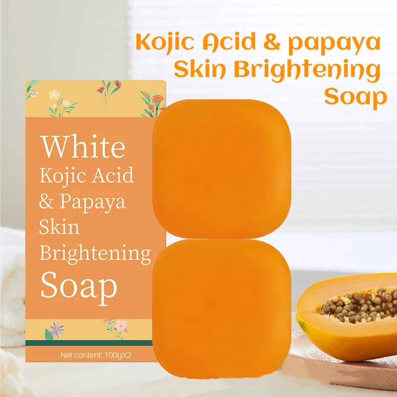 100g Kojic Acid Soap Original Papaya Soap Face Body Whitening Handmade Brighten Anti Aging Acne Remove Dark Spot Moisturizing