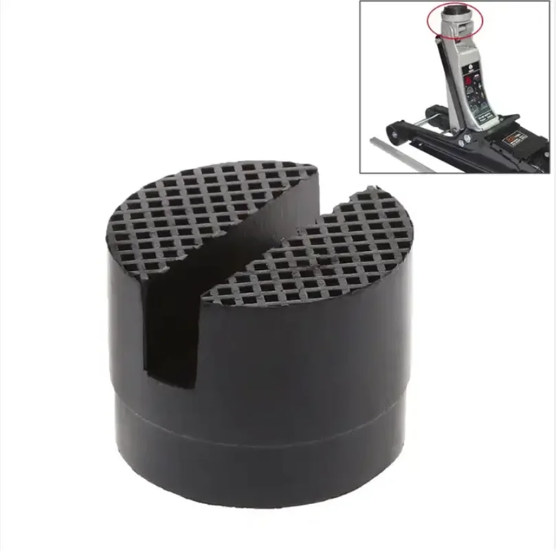 Universal 1pcs Jack Rubber Support Pad Durable Wear Resistant Car Slotted Frame Rail Floor Socket Adapter Lifting Rubber Pad