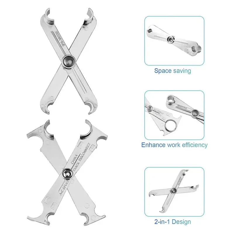 ABBO-Scissors Fuel Line Disconnect Tool(2Pcs), Fuel Filter Removal Tool- Includes 3/4, 5/8, 1/2, 3/8 And 5/16 Inch Tools