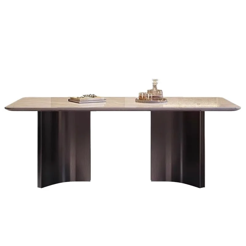 

Cary ice jade luxury stone dining table high sense rectangular square table marble dining table and chairs 2026