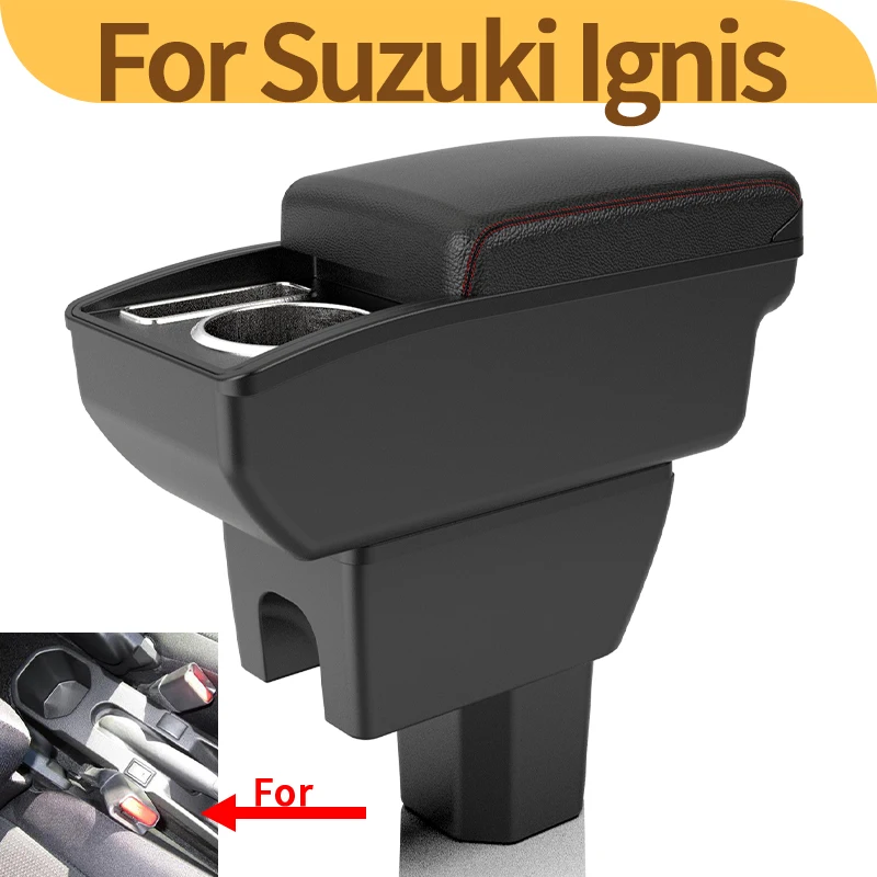 For Suzuki IGNIS car armrest upgrade modified interior multi-functional storage box center console with cup holder car accessori