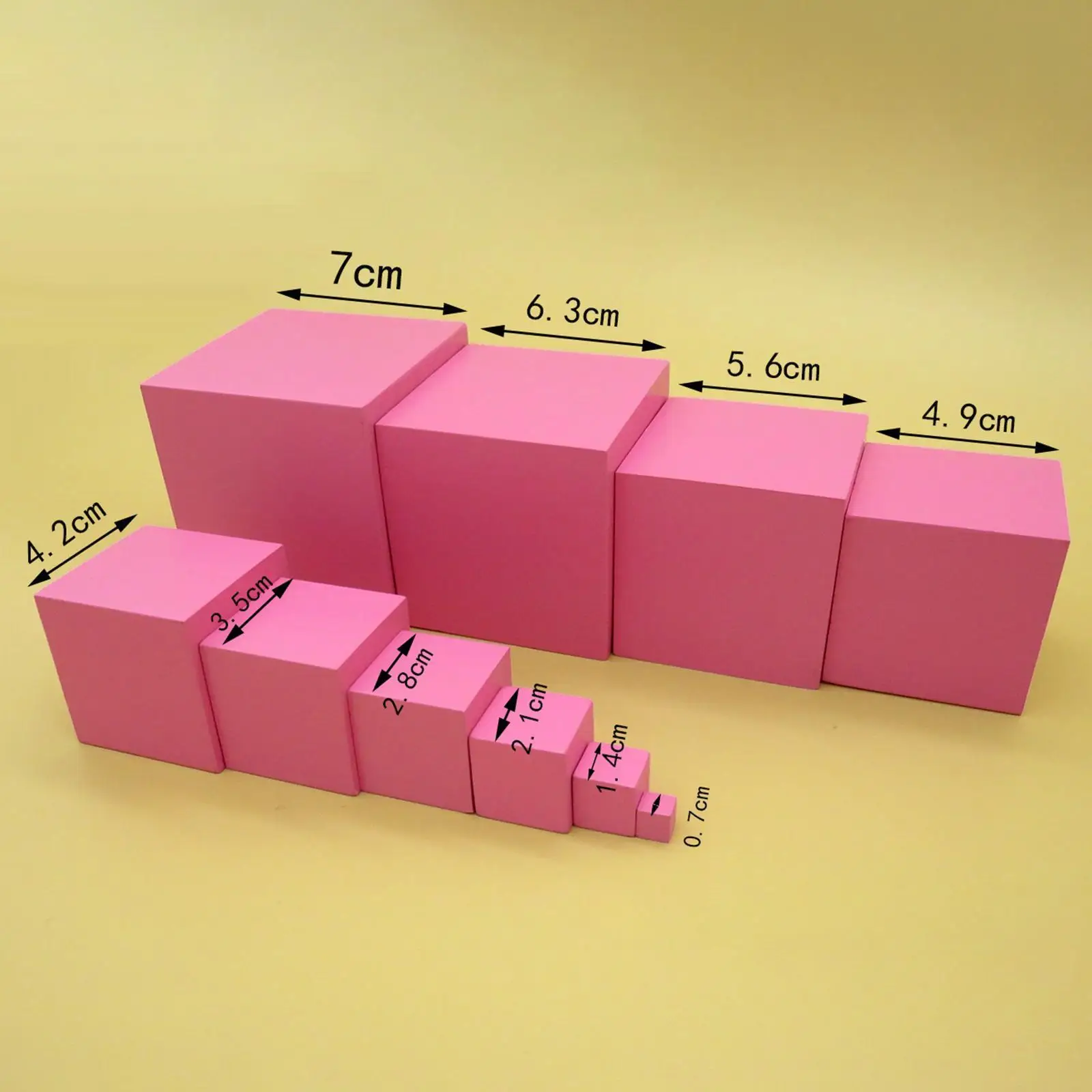 لعبة مطابقة حجم البرج الوردي لتعلم مونتيسوري لمرحلة ما قبل المدرسة للأولاد والبنات #6
