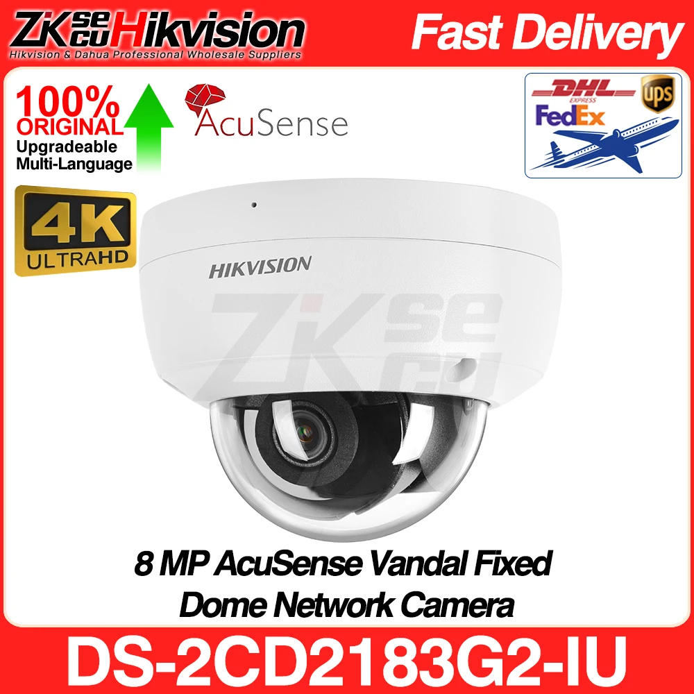 

Hikvision 8MP IP Camera DS-2CD2183G2-IU 4K AcuSense Human&Vehicle Detect Smart Event Built-in MIC SD Slot IP67 POE Bullet CCTV