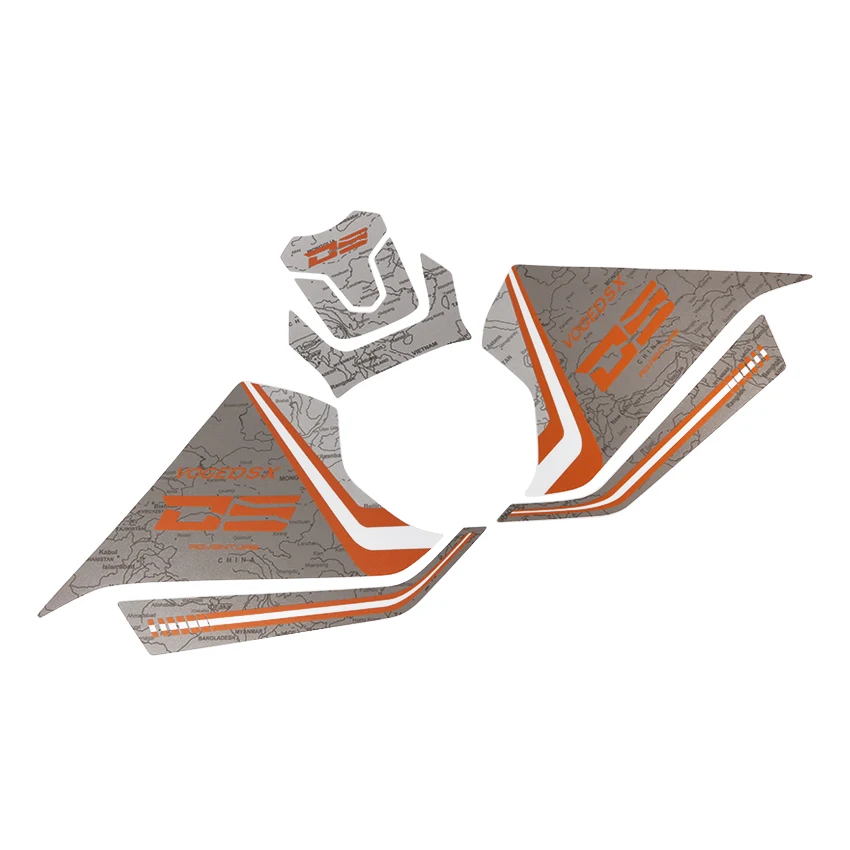 دراجة نارية الجانب خزان الوقود منصات الشارات حامي الجسم هيكل السمكة ملصق بقع اكسسوارات ل VOGE DS900X 2024-2025 سنة