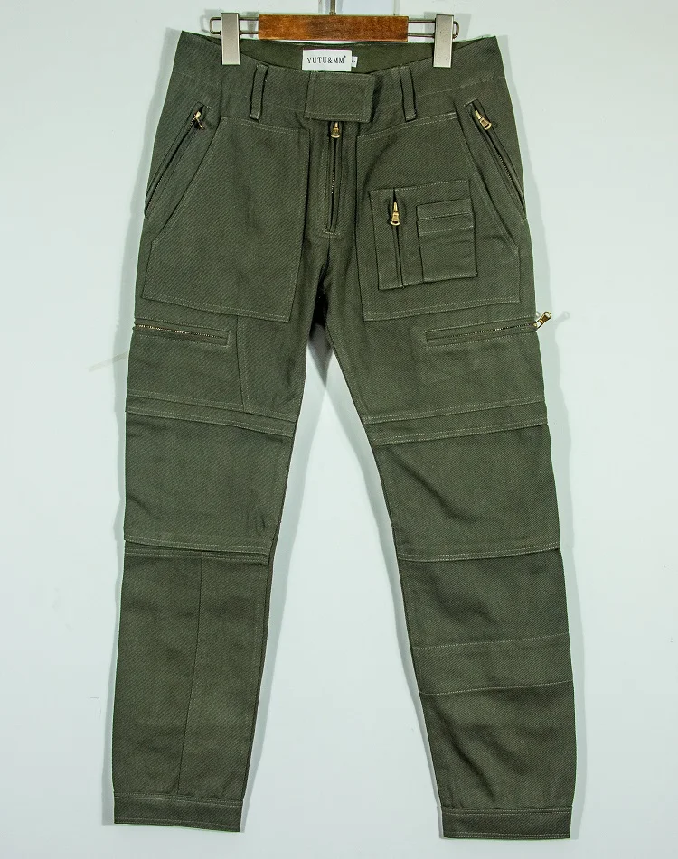 

YANGHAOYUTU homemade YUTU&MM men's twill cotton stitching pencil pants