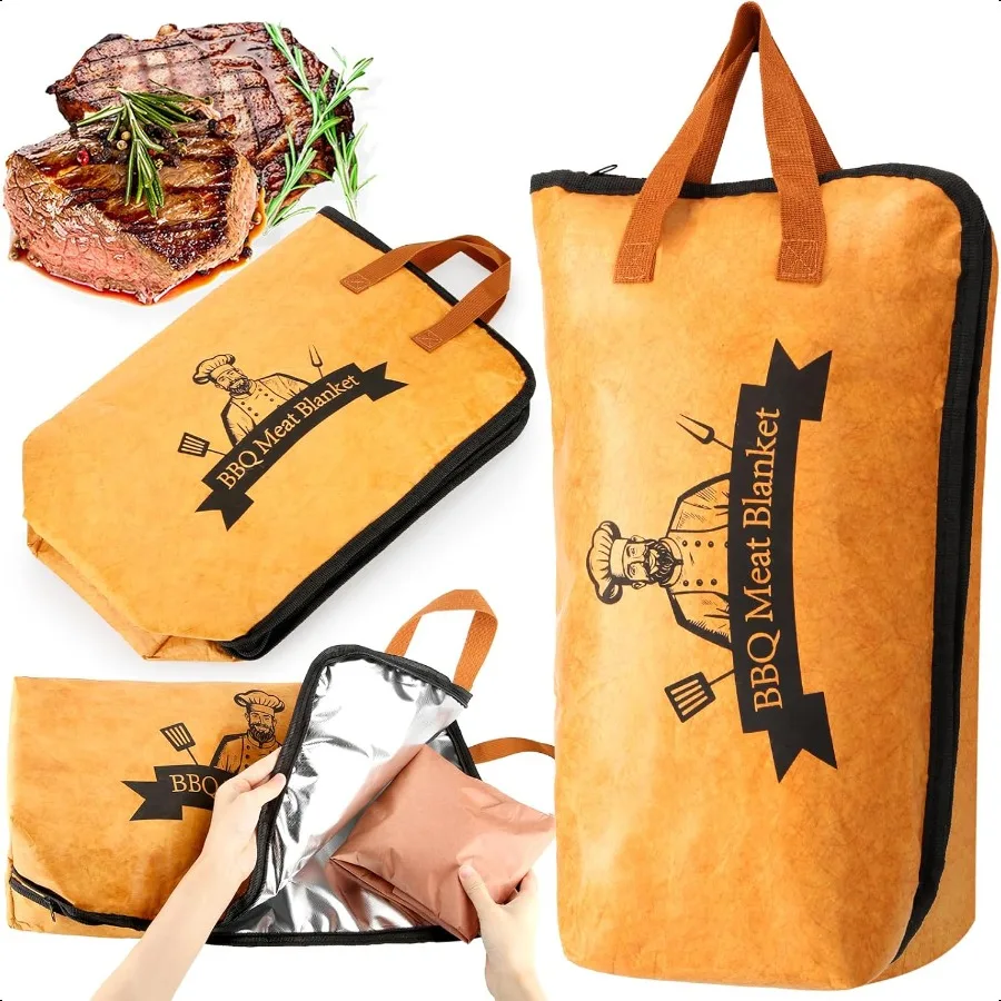 

BBQ Blanket for Resting MeatSmoker Meat Resting Blanket Reusable Smoker Grilling Meat Insulated Resting Bag with Wide Mouth for