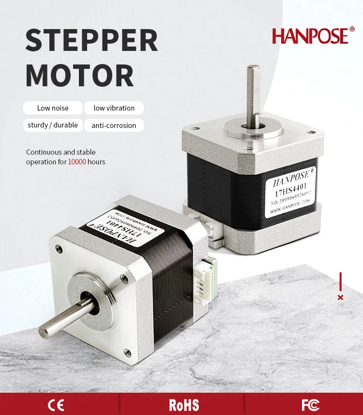 NEMA17 Schrittmotor, 17HS4401 X3 Stück, geeignet für 3D-Drucker und CNC-Maschinen, 1,5 A, 40 N·cm, nicht fixiert, 4-polig – Detail 1