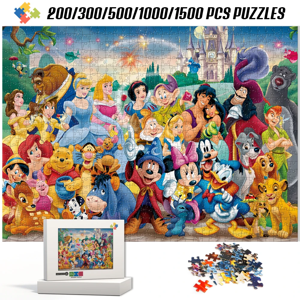 

Disney Family Cartoon Custom Jigsaw Puzzles In Multiple Sizes 200/300/500/1000/1500 Pieces of Jigsaw Puzzles of Optional Sizes