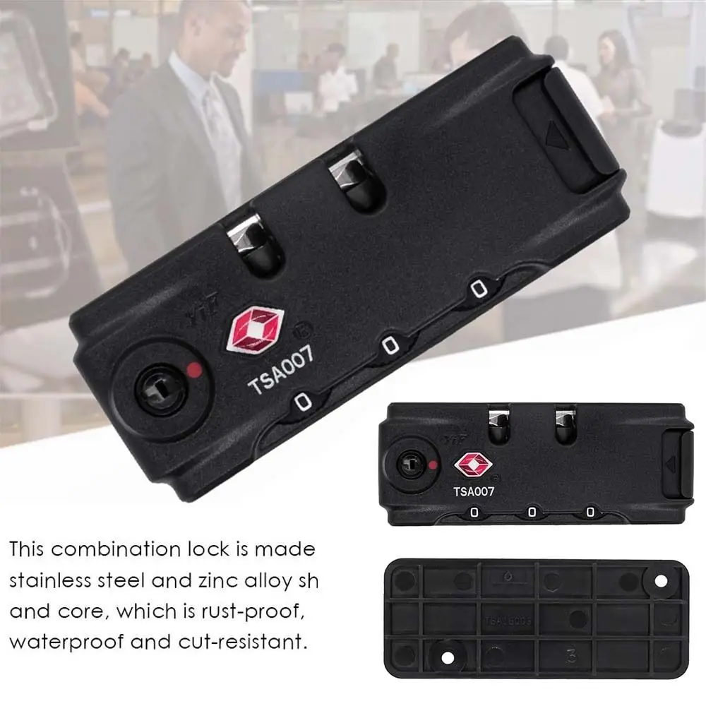 Durable TSA 3 Digit Combination Lock Security Tool Digit Customs Password Lock ABS Suitcase Luggage Coded Lock Travel