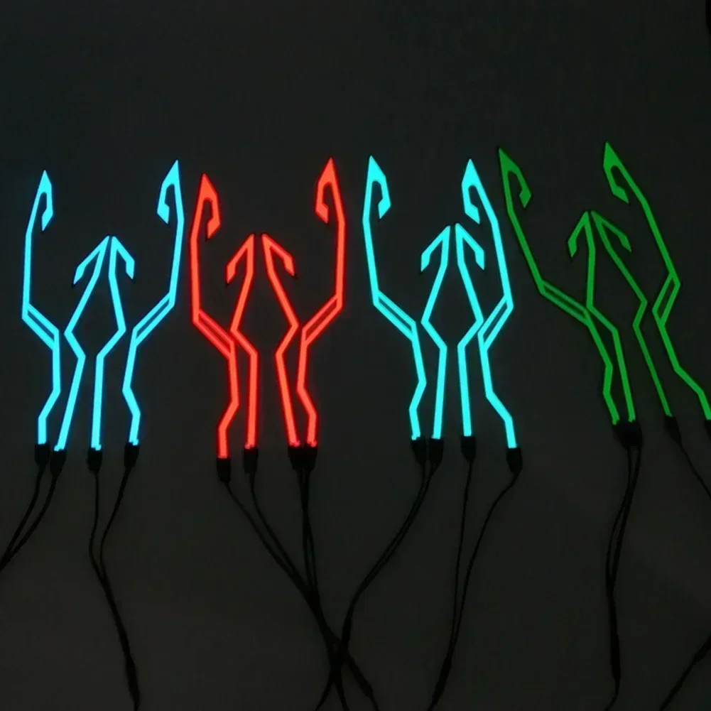 جديد مقاوم للماء تحذير مضيئة خوذة تعديل خوذات الدراجات النارية أضواء ليلية شبكة الأحمر Led قطاع ركوب الملحقات