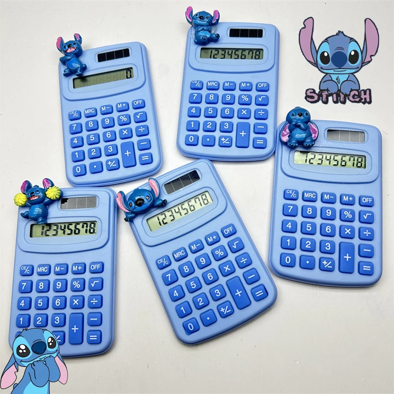 

Disney Stitch Mini Calculator Anime Solar Silent Calculator Students Math Tool Office Supply Portable Calculator Stationery Gift