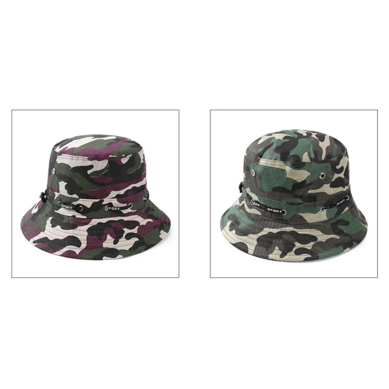 New Camo Military Enthusiasts Square Pocket Bonnie Cap US Army Bucket Benny Hats Fishing Hiking Outdoor Sun Caps Fisherman's Hat