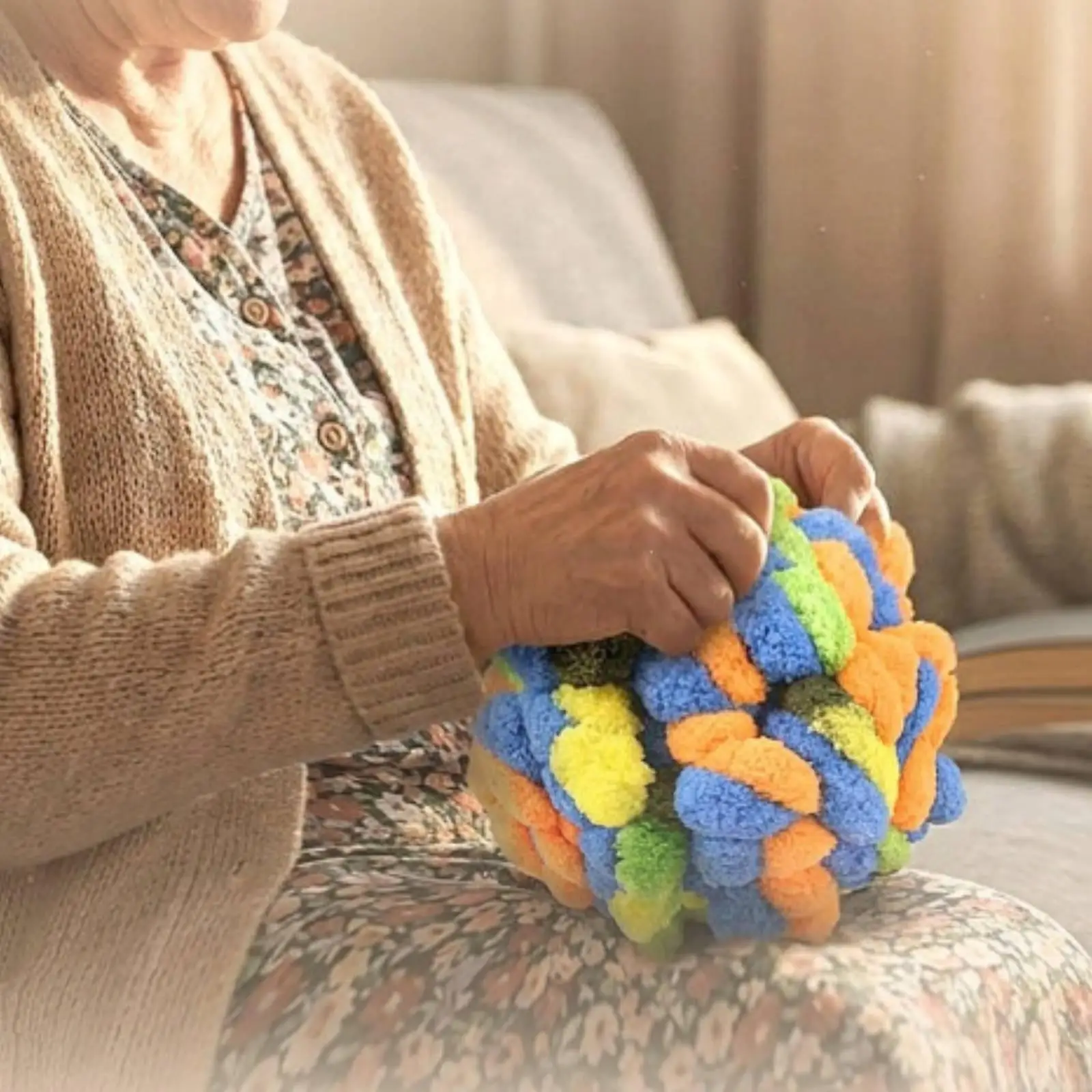 Gentle Hand Grip Stress Ball for Everyday Calm Sensory Toy with Padded Loop Design for Tension Relief