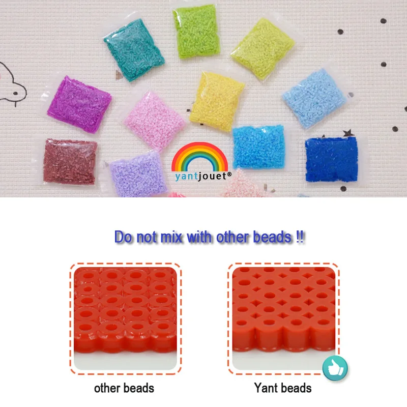 Yellow Color 5mm 1000PCS Pixel Art Perler Beads Yantjouet Hama Beads Iron Fuse Beads Diy Puzzles Pixel Art Gift Toy