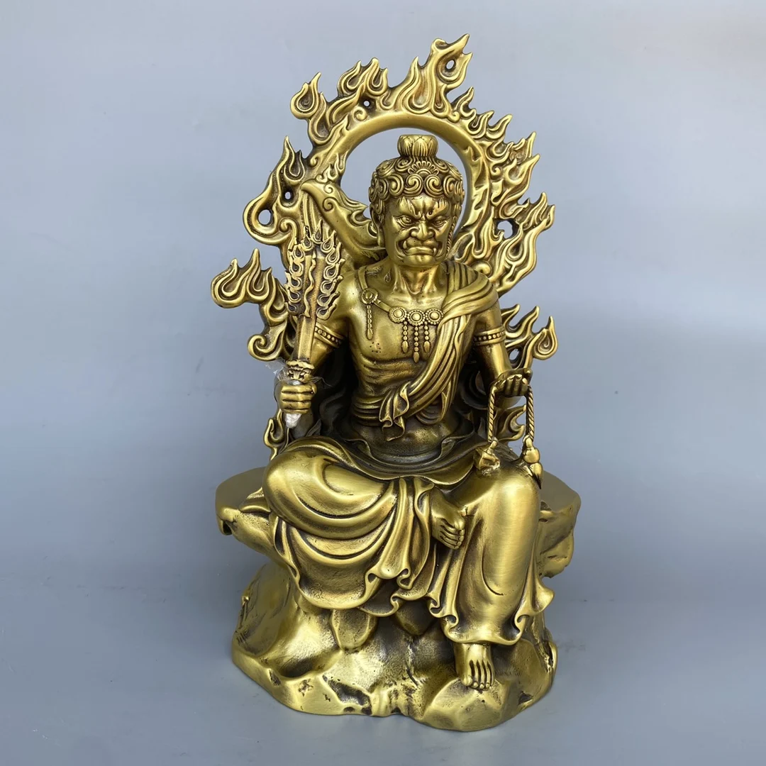 High-Quality Fudo Myoo Statue – Elegant Home Desktop Ornament, Affordable Home Decor Figurine for Stylish Interior Decoration