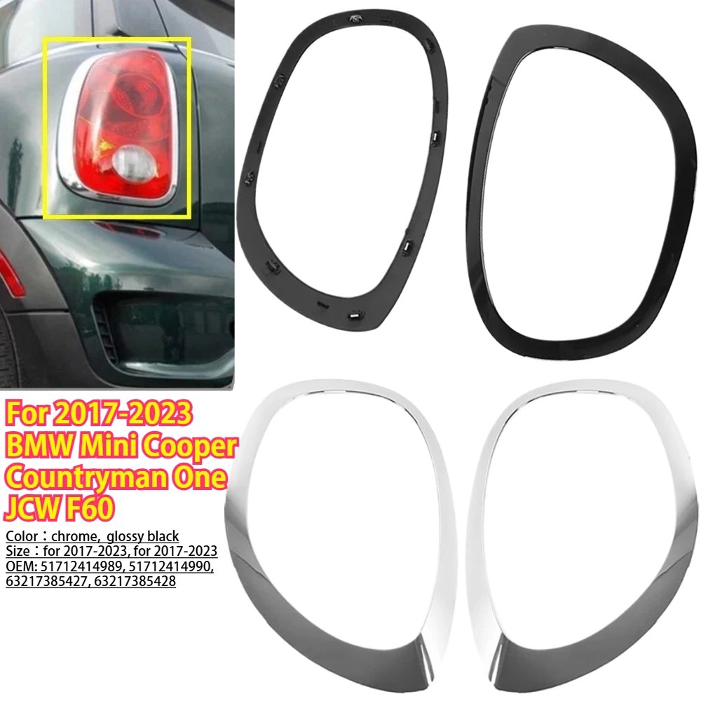 

1 Pair Tail Light Trims Cover Frame for BMW Mini Cooper Countryman One JCW F60 2017-2023