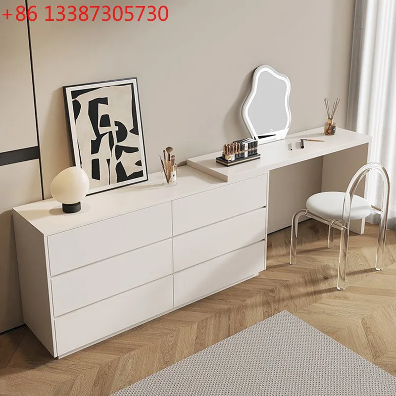 Cream wind dresser chest integrated bedside storage dressing table bedroom