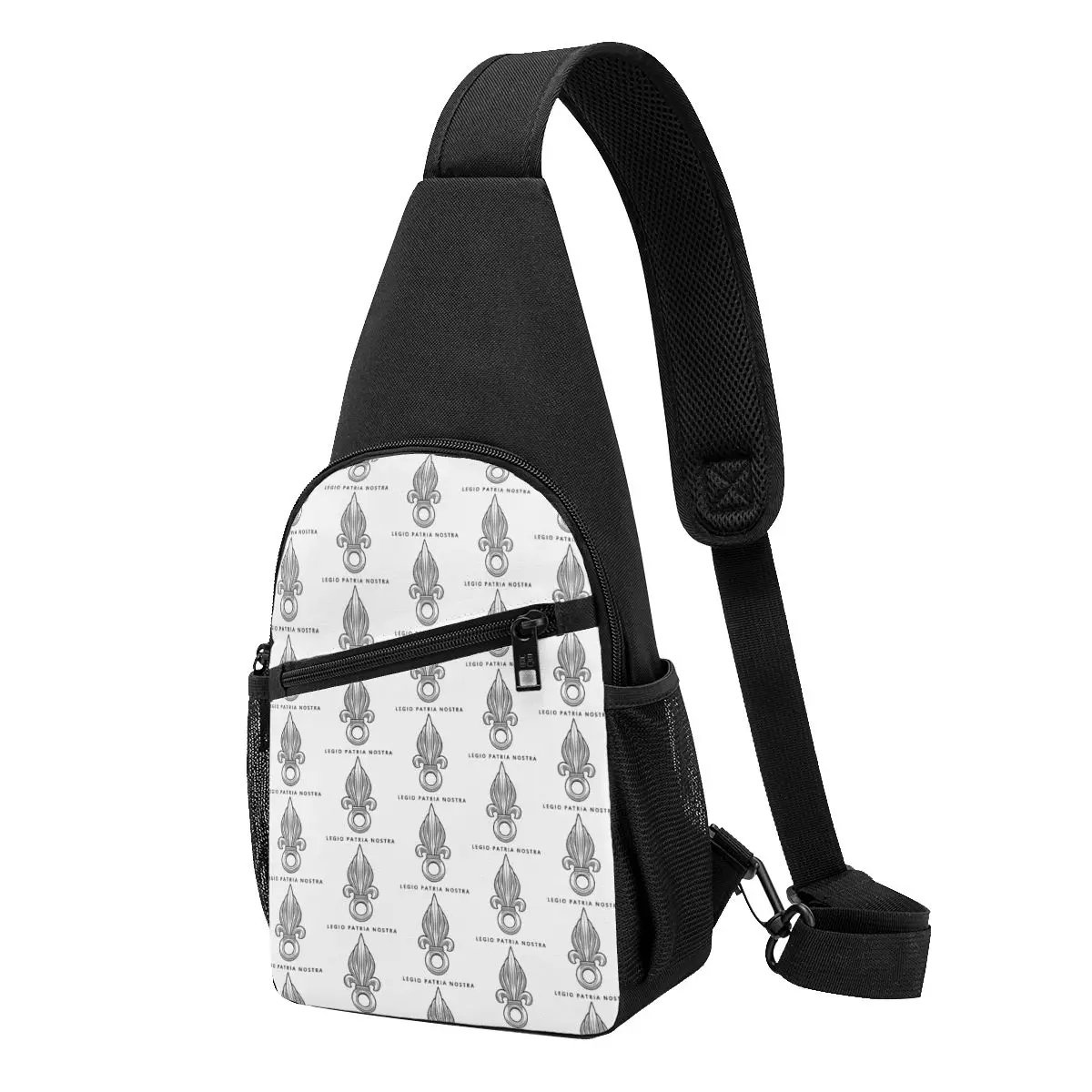 French Foreign Legion Chest Bag Men Sling Crossbody Backpack Chest Bag Travel Hiking Daypack Shoulder Bag