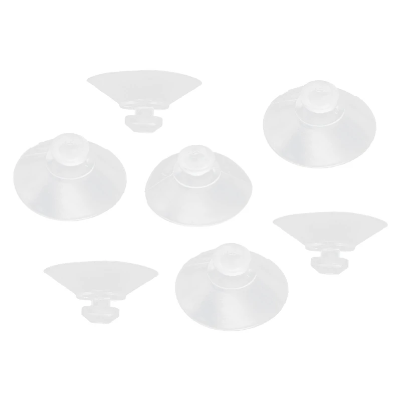 50 Pcs Clear Suction Cups Without Hooks Mushroom Heads Sucker Pads Pvc Plastic Sucker for Glass Table Tops Reusable Drosphip