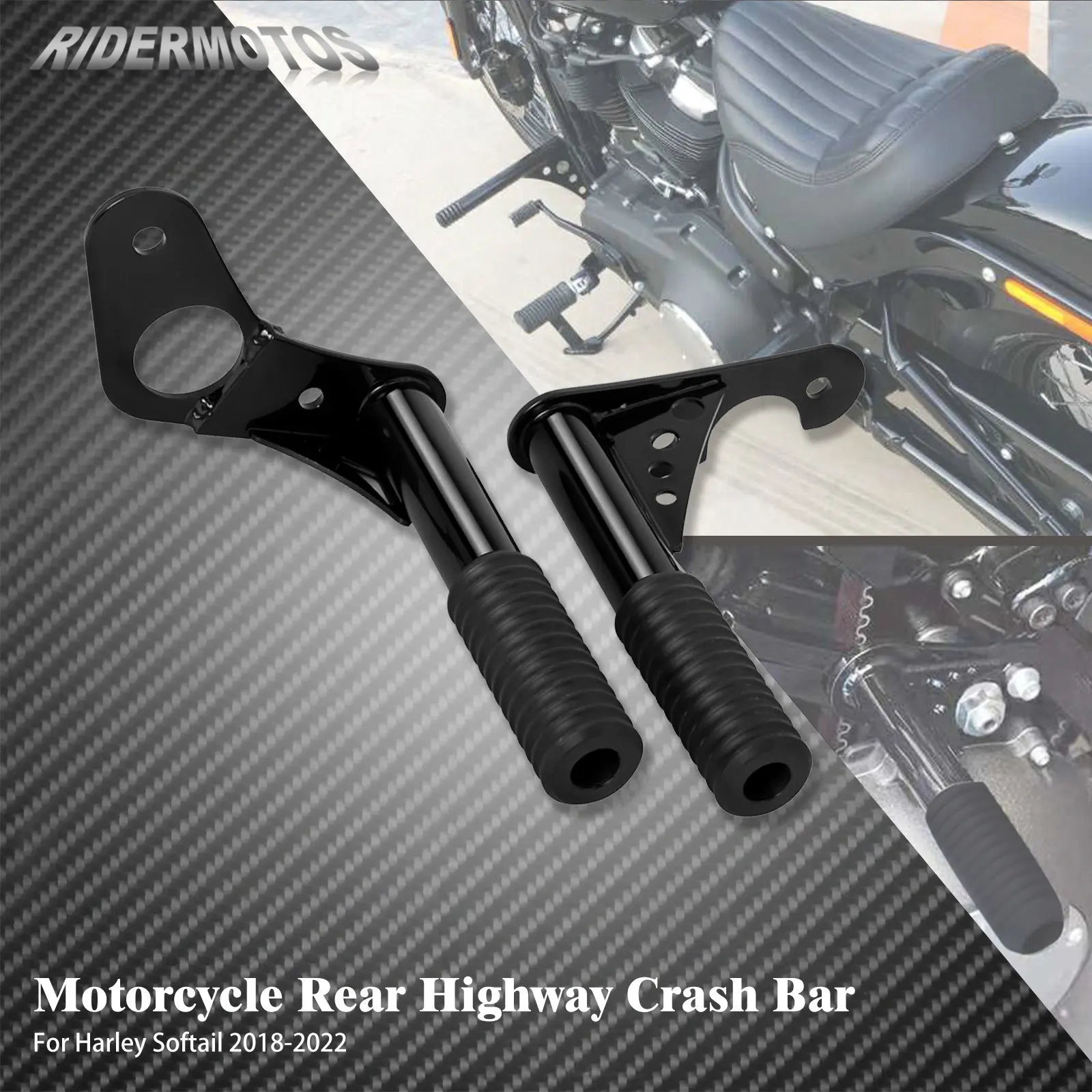 Motorcycle Rear Crash Bar Highway Frame Slider Peg Engine Guard Bar For Harley Softail Street Bob FXLR Low Rider FXBB 2018-2022