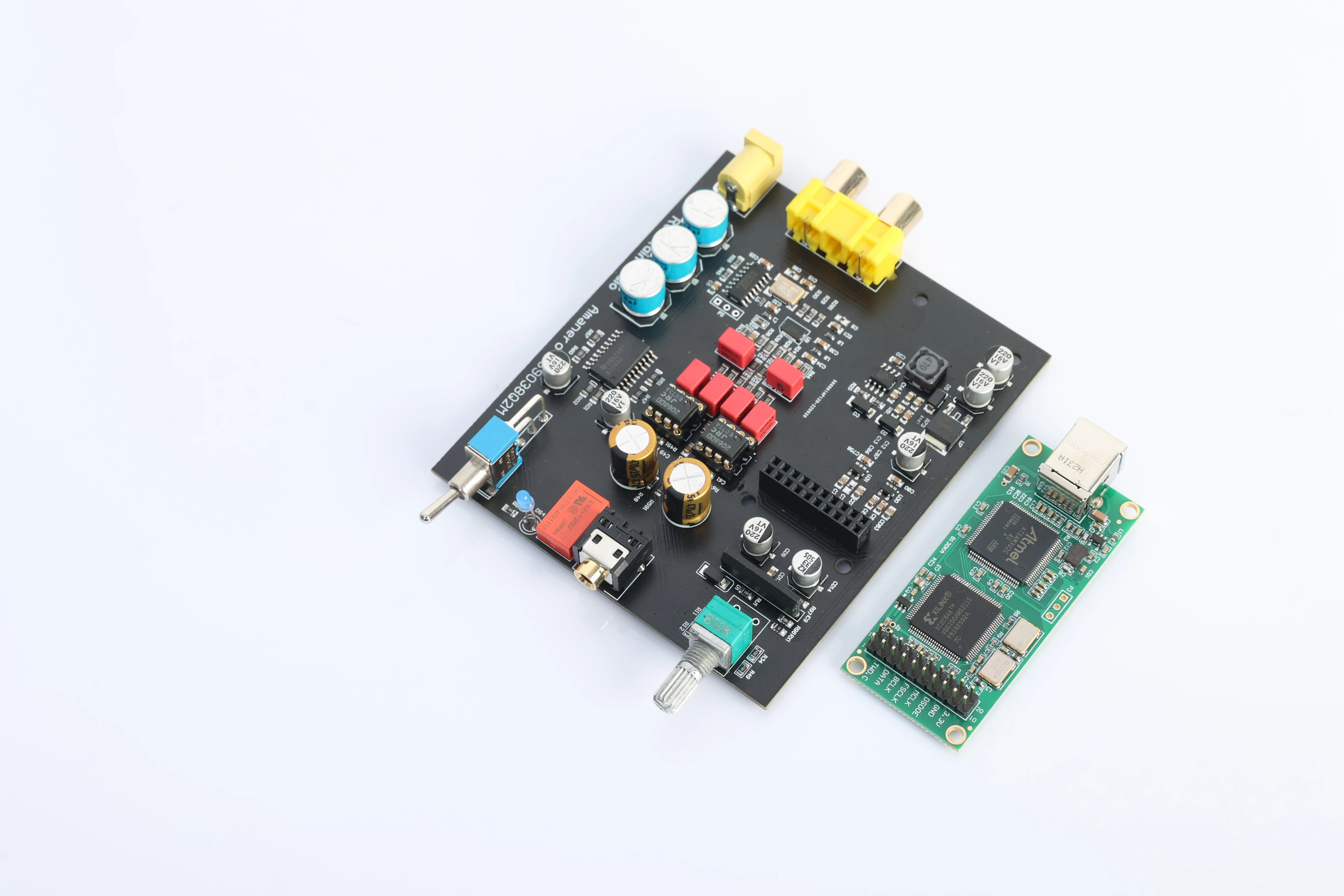 Nvencher ES9038 kartu suara papan dekoder USB DAC DSD kompatibel Amanero XMOS + CPLD