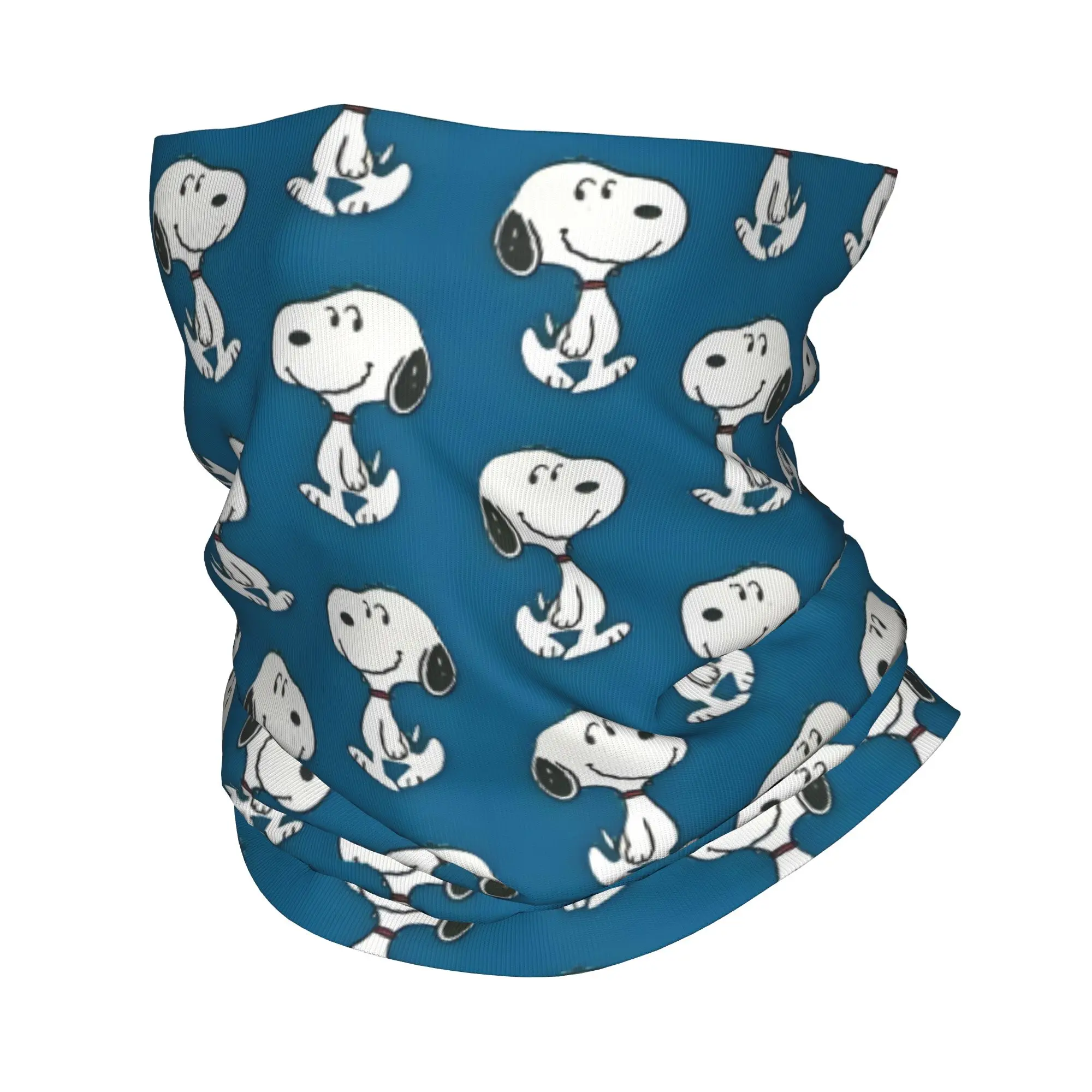 

Custom Kawaii S-Dog-Snoopies Bandana Neck Gaiter for Hiking Hunting Women Men Wrap Scarf Animation Headband Warmer
