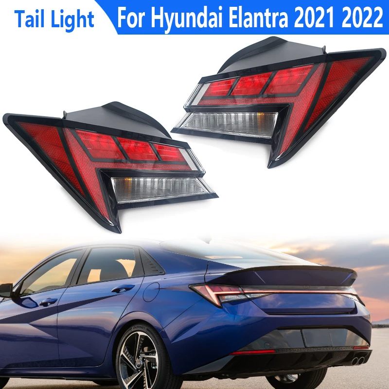 

For Hyundai Elantra 2021 2022 LED Car Rear Tail Light Turn Signal Light Stop Brake Lamp Car Accessories 92402AB100 92401AB100