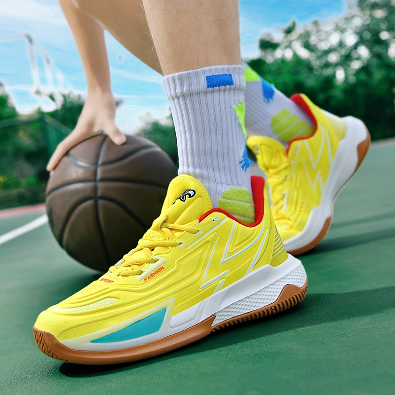

2025 New Casual High-Quality Glow-In-The-Dark Youth Basketball Shoes Rubber Friction Sound Men's And Women's Sports Breathable C