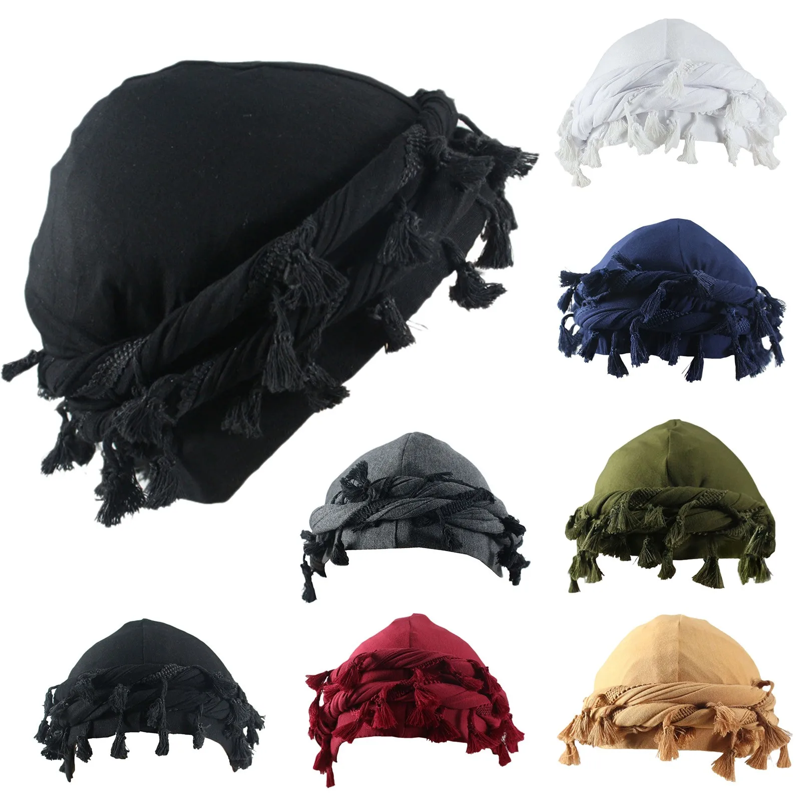 Turban für Frauen Männer Vintage Kopf wickel Durag mit Quaste Haar wickel Fußball Stirnbänder Mädchen