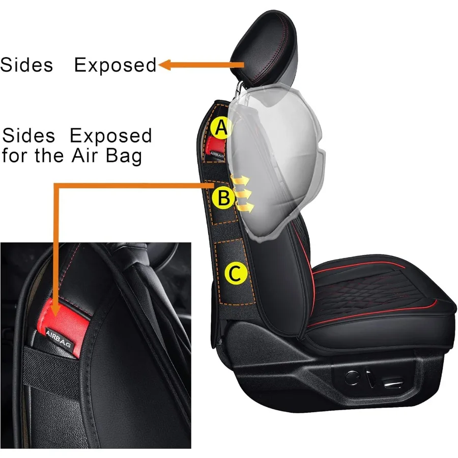 2 قطعة أغطية مقاعد السيارة السيارات تناسب معظم سيارات السيدان SUV شاحنة صالح ل سبورتاج نيرو أوبتيما فورتي سول ريو سنترا ألتيما ماكسيما إكستيرا بلاك #2