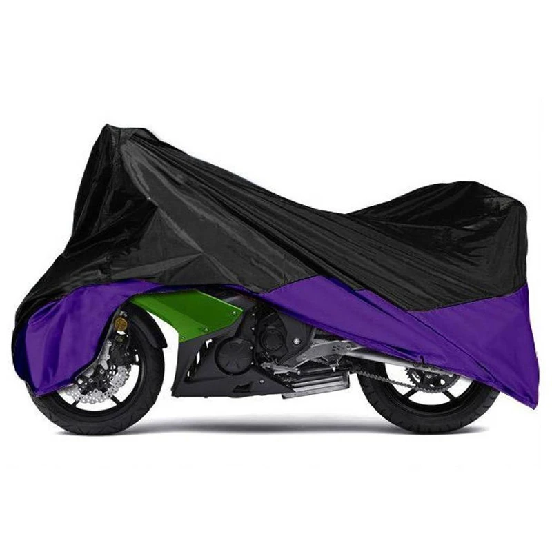 Motorcycle Cover XXXL Black Purple against Rain Outside Winter Waterproof Outdoor Dust Motorbike Bicycle Bike Storage