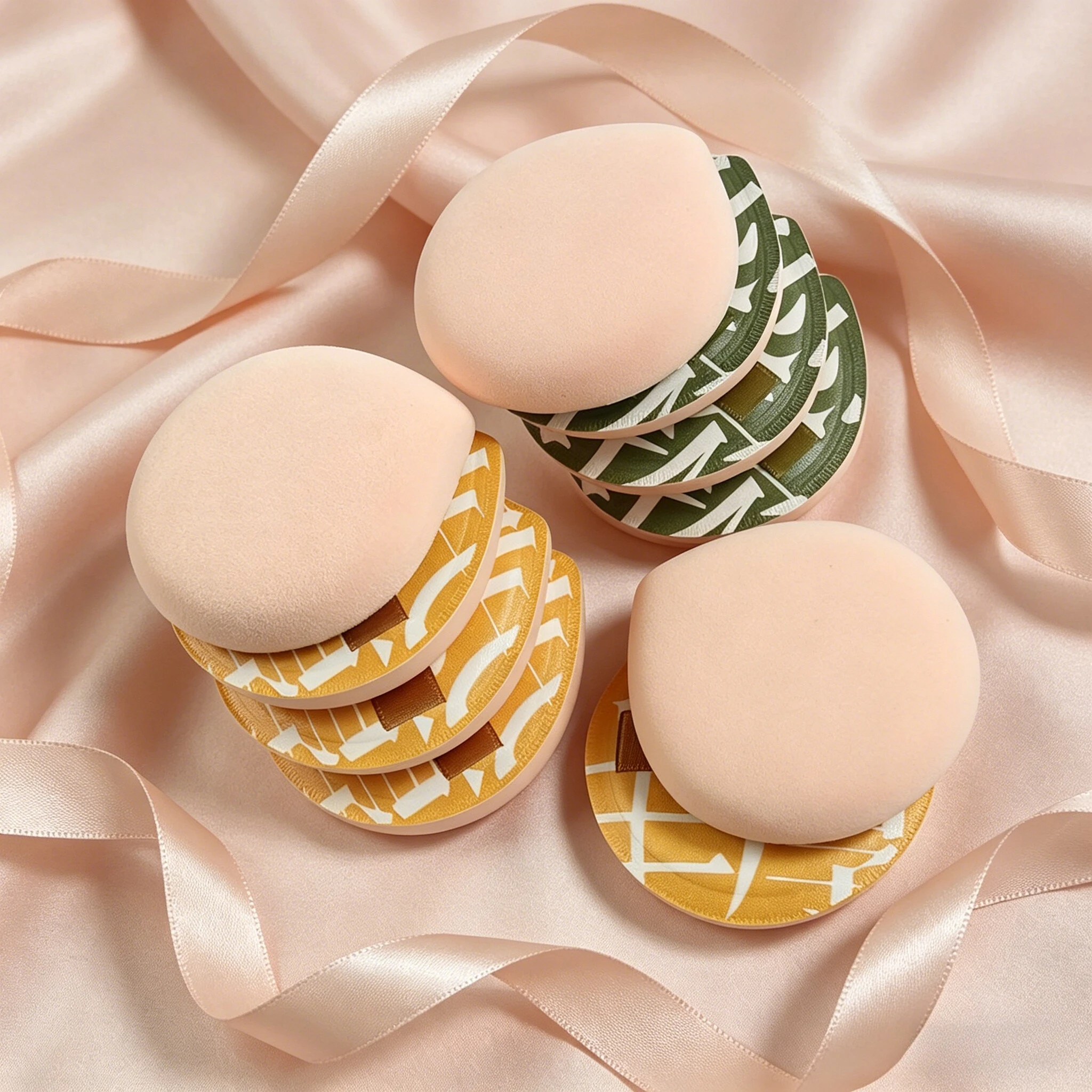5pcs Enlarge and Thicken Air Cushion Powder Puff, Makeup Powder Puff, Suitable for All Skin Types, Make Up Sponge, Beauty Puff